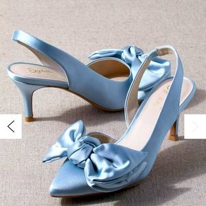 Seychelles Neve Blue Satin heels. Brand new, never worn.